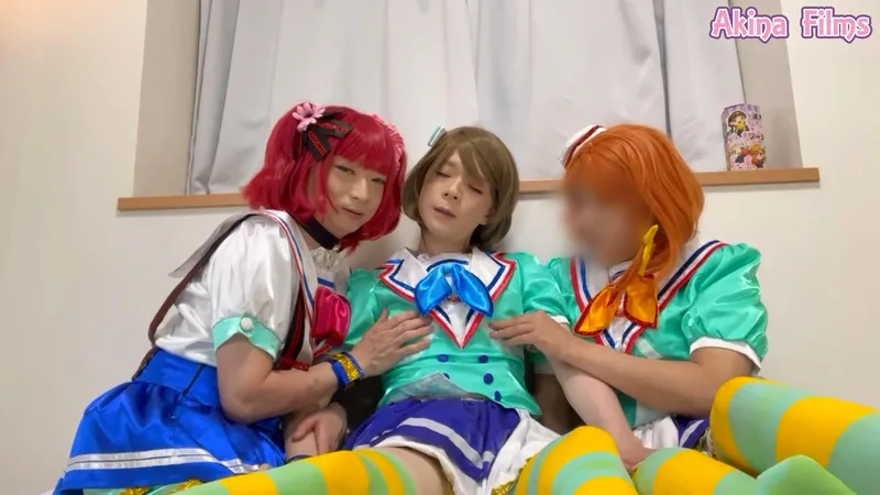 Lets! Blue sky Dancing Heart ! キラキラ衣装を着てドップリ！ねっちょり！３Ｐでドピュ！ サンプル
