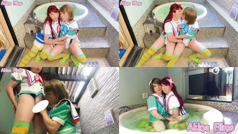 Mermaids in love ステージ衣装の下は競泳水着！そのままジャグジーにドボン！ サンプル
