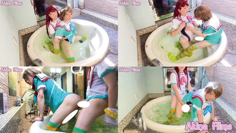 Mermaids in love ステージ衣装の下は競泳水着！そのままジャグジーにドボン！ サンプル