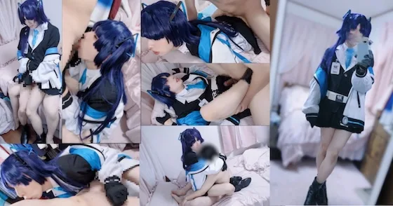 【現役男の娘レイヤー】ご奉仕しながら大量失禁...オス失格の甘々セックスでメス堕ち♡♡♡【ブ〇アカ／早〇ユ〇カ】【本編35分】